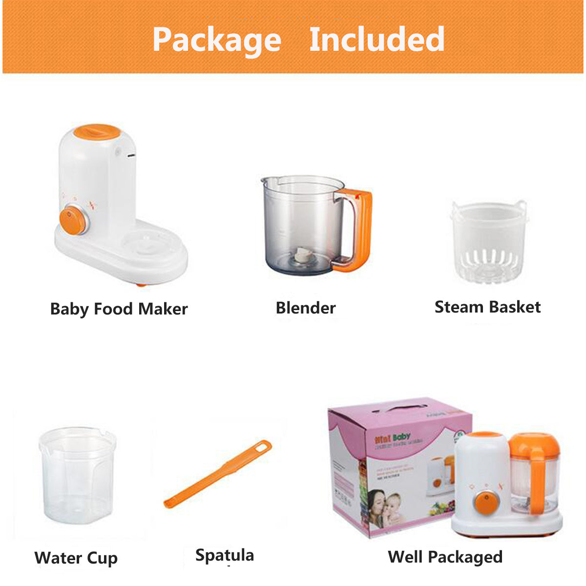 5-in-1 Smart Baby Food Processor – Steam, Blend, Warm Milk, and More