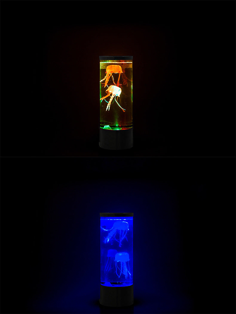 LED Jellyfish Aquarium Lamp Night Light – USB-Powered Color-Changing Mood Light with Realistic Motion