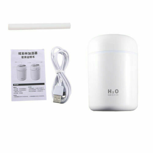 Ultrasonic Essential Oil Diffuser & Cool Mist Humidifier with LED Lights – Wood Grain Aromatherapy Air Purifier