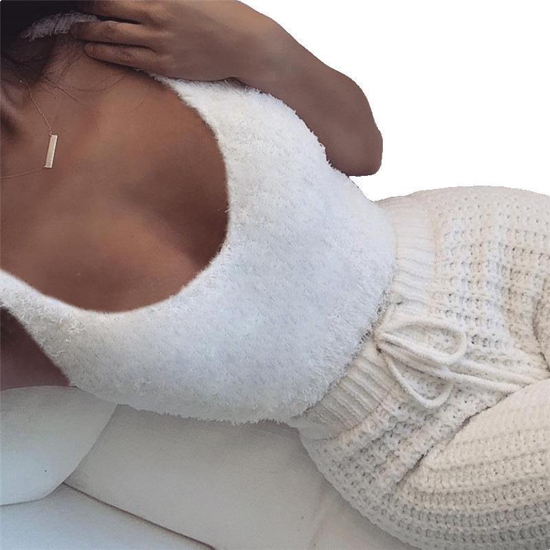 3-Piece Women’s Lounge & Pajama Set – Long Sleeve Crop Top, Tank Top, and Drawstring Shorts