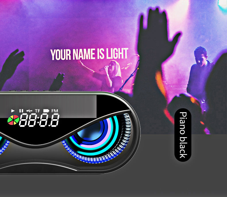 Colorful Lights Bluetooth Speaker with Dual Speakers and Digital Controls – Portable Wireless Speaker with LED Lights