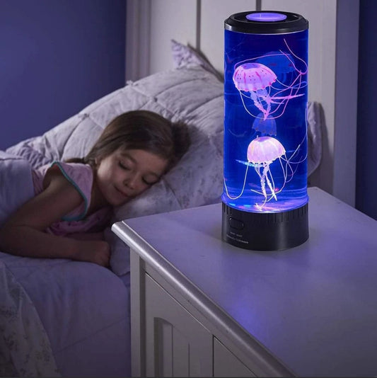 LED Jellyfish Aquarium Lamp Night Light – USB-Powered Color-Changing Mood Light with Realistic Motion
