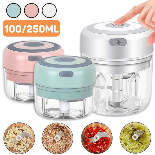 Mini Electric Garlic Chopper – USB Rechargeable Food Processor for Garlic, Ginger, and Vegetables