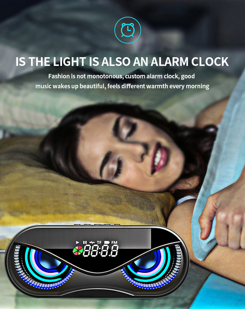 Colorful Lights Bluetooth Speaker with Dual Speakers and Digital Controls – Portable Wireless Speaker with LED Lights