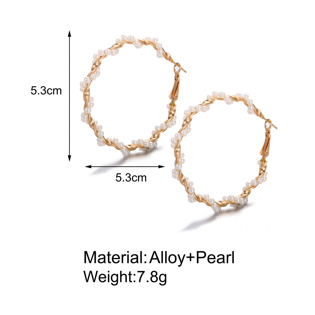 Elegant Pearl-Wrapped Hoop Earrings – Statement Fashion Jewelry