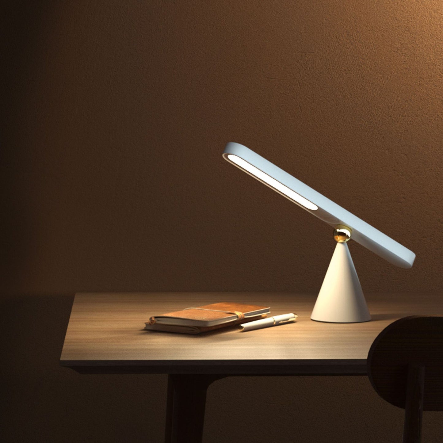 Magnetic Geometric LED Desk Lamp – Wireless Rechargeable Night Light with Touch Control & Wall Mount
