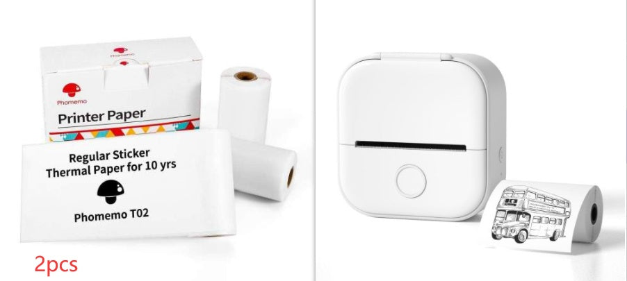 Portable Mini Thermal Label Printer – Bluetooth Sticker Maker & Photo Printer for Home, School & Office Use