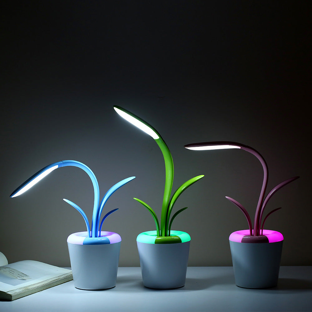 Modern USB Rechargeable LED Desk Lamp – Eye-Care Touch Control Light with Color Modes