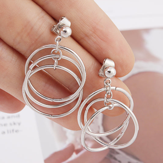 Double Hoop Earrings – Sleek Gold Statement Hoops for Women