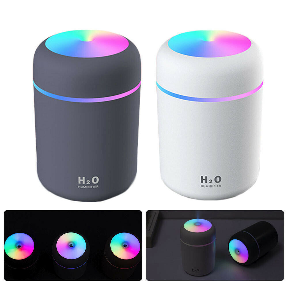 Ultrasonic Essential Oil Diffuser & Cool Mist Humidifier with LED Lights – Wood Grain Aromatherapy Air Purifier