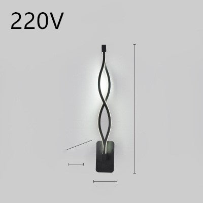 Nordic Minimalist LED Wall Lamp – Modern Iron Bedside Light Fixture for Bedroom & Living Room