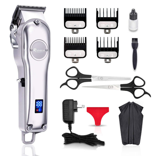 3-in-1 Waterproof Cordless Hair & Beard Trimmer – LED Display, USB Rechargeable Grooming Kit for Men, Women & Kids