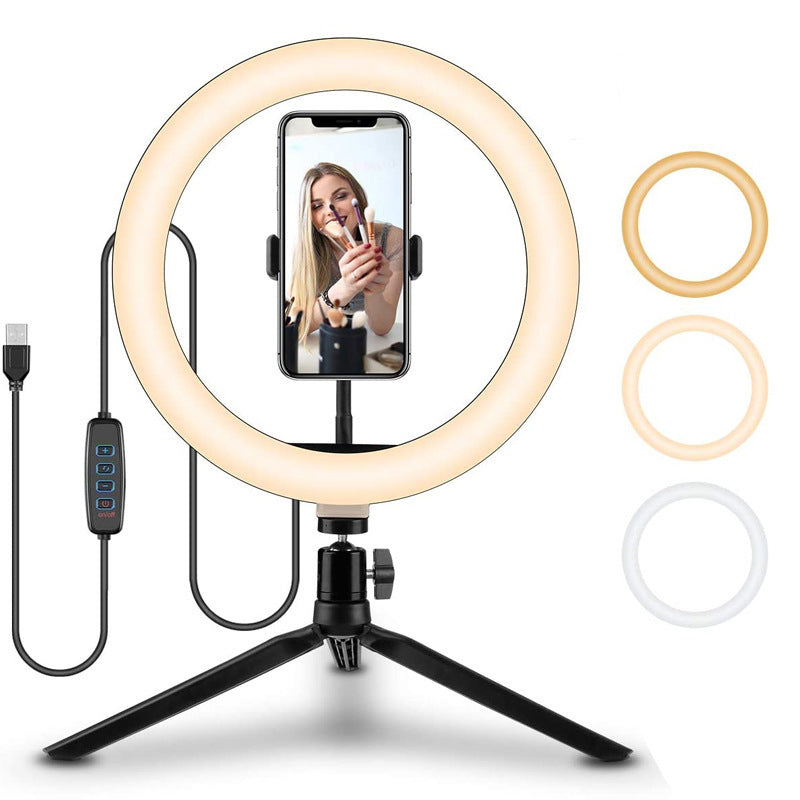 Portable Ring Selfie Light with Adjustable Brightness – Clip-On LED Fill Light for Smartphones