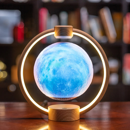 Maglev Moon Light Bluetooth Speaker – 3D Stereo Sound with DIY Colorful Glare – Levitating Moon Lamp