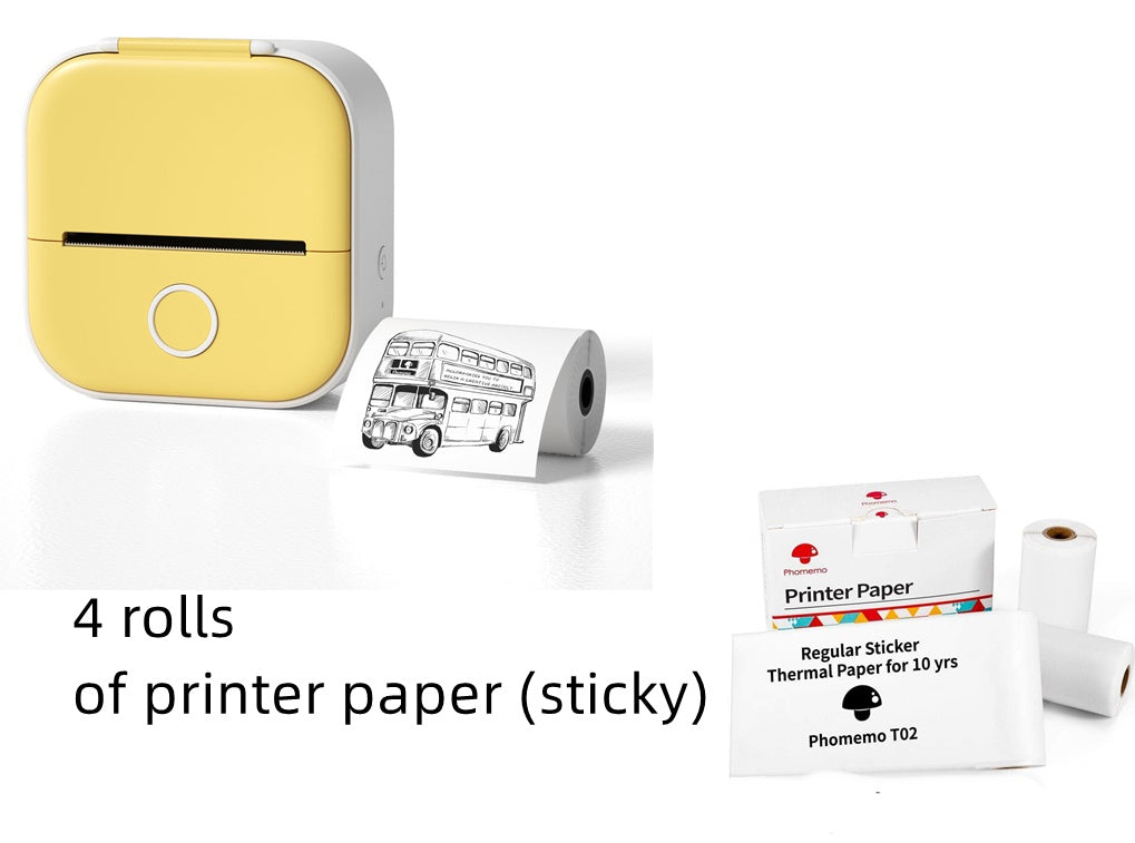 Portable Mini Thermal Label Printer – Bluetooth Sticker Maker & Photo Printer for Home, School & Office Use