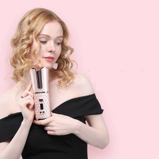 Multifunctional Automatic Wireless Curling Iron – Cordless, USB Rechargeable, LCD Display