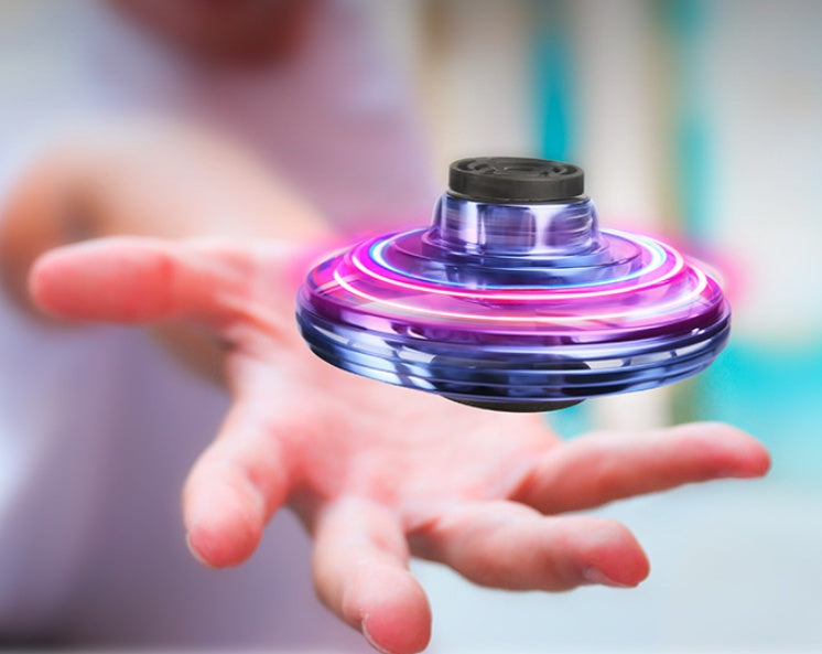 Mini UFO Flying Spinner Drone – LED Gyro Helicopter Toy for Kids & Adults | Rechargeable Hand-Controlled Boomerang