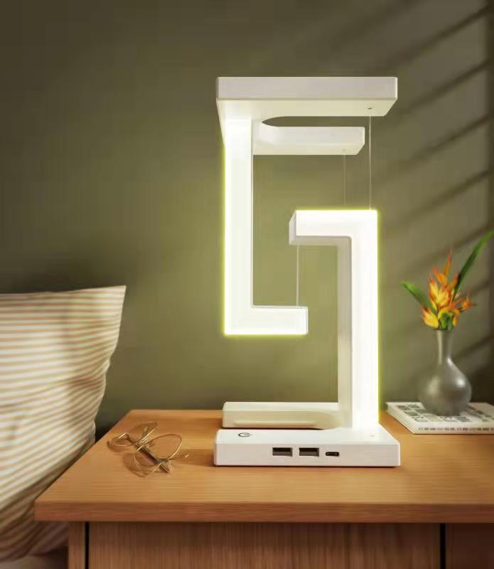 Magnetic Levitating LED Table Lamp with Wireless Charging – Floating Balance Light for Home & Office