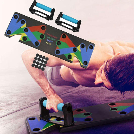 9-in-1 Color-Coded Push-Up Board – Multifunctional Home Workout System for Upper Body Training