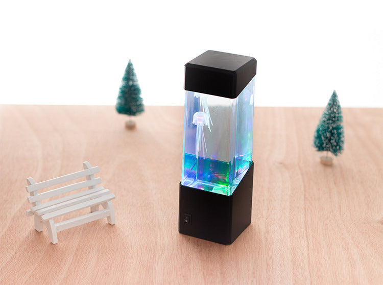 LED Jellyfish Aquarium Lamp Night Light – USB-Powered Color-Changing Mood Light with Realistic Motion