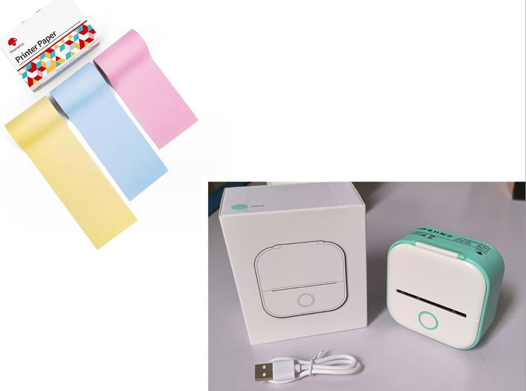Portable Mini Thermal Label Printer – Bluetooth Sticker Maker & Photo Printer for Home, School & Office Use