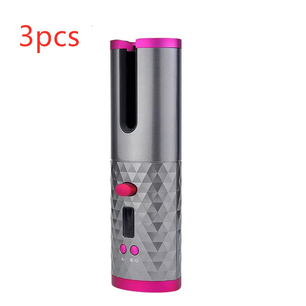 Multifunctional Automatic Wireless Curling Iron – Cordless, USB Rechargeable, LCD Display