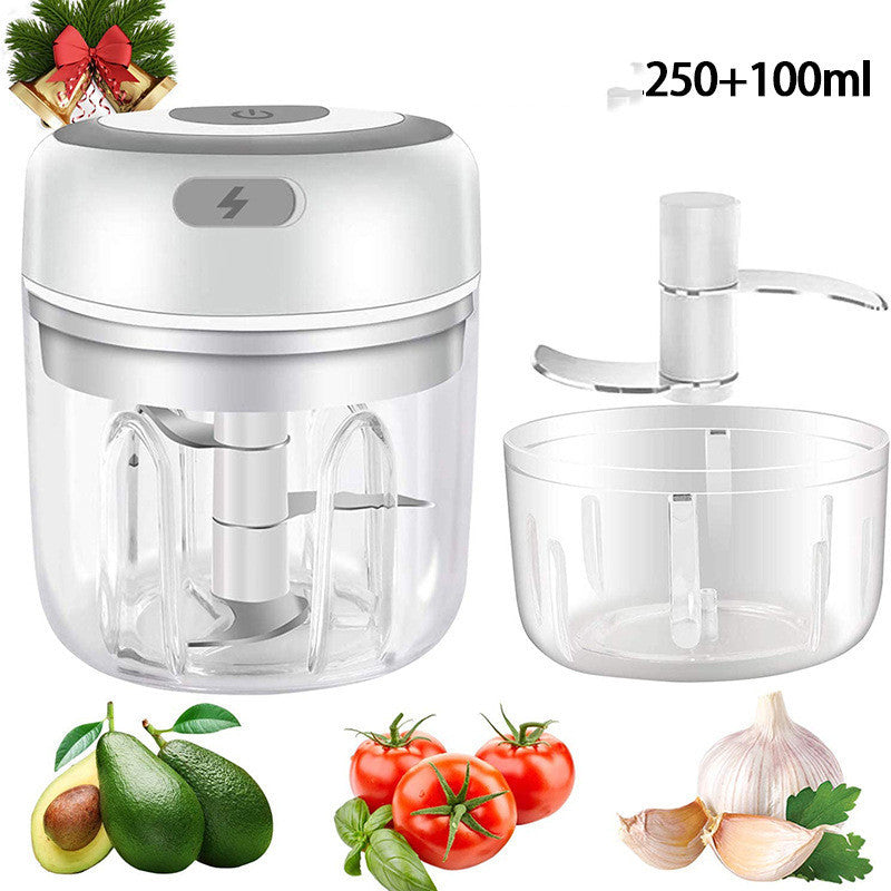 Mini Electric Garlic Chopper – USB Rechargeable Food Processor for Garlic, Ginger, and Vegetables