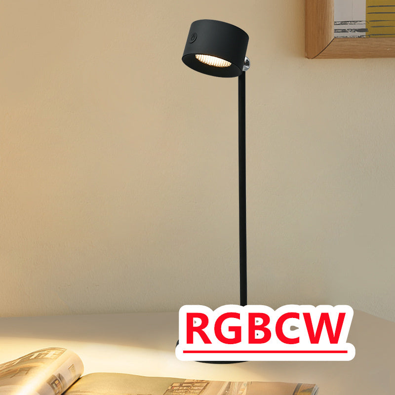 Magnetic Touchable LED USB Rechargeable Table Lamp – 360° Rotatable Cordless Desk Light with Remote Control