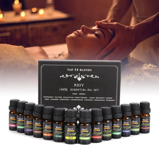 Aromatherapy Essential Oil Diffuser Set – Ultrasonic Cool Mist Humidifier with 7 LED Colors & Auto Shut-Off