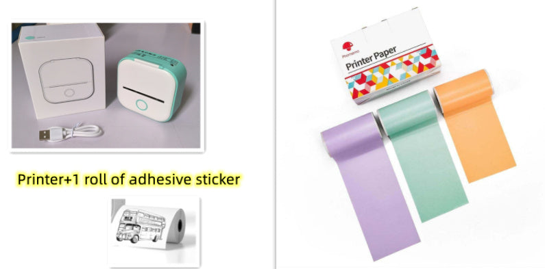 Portable Mini Thermal Label Printer – Bluetooth Sticker Maker & Photo Printer for Home, School & Office Use