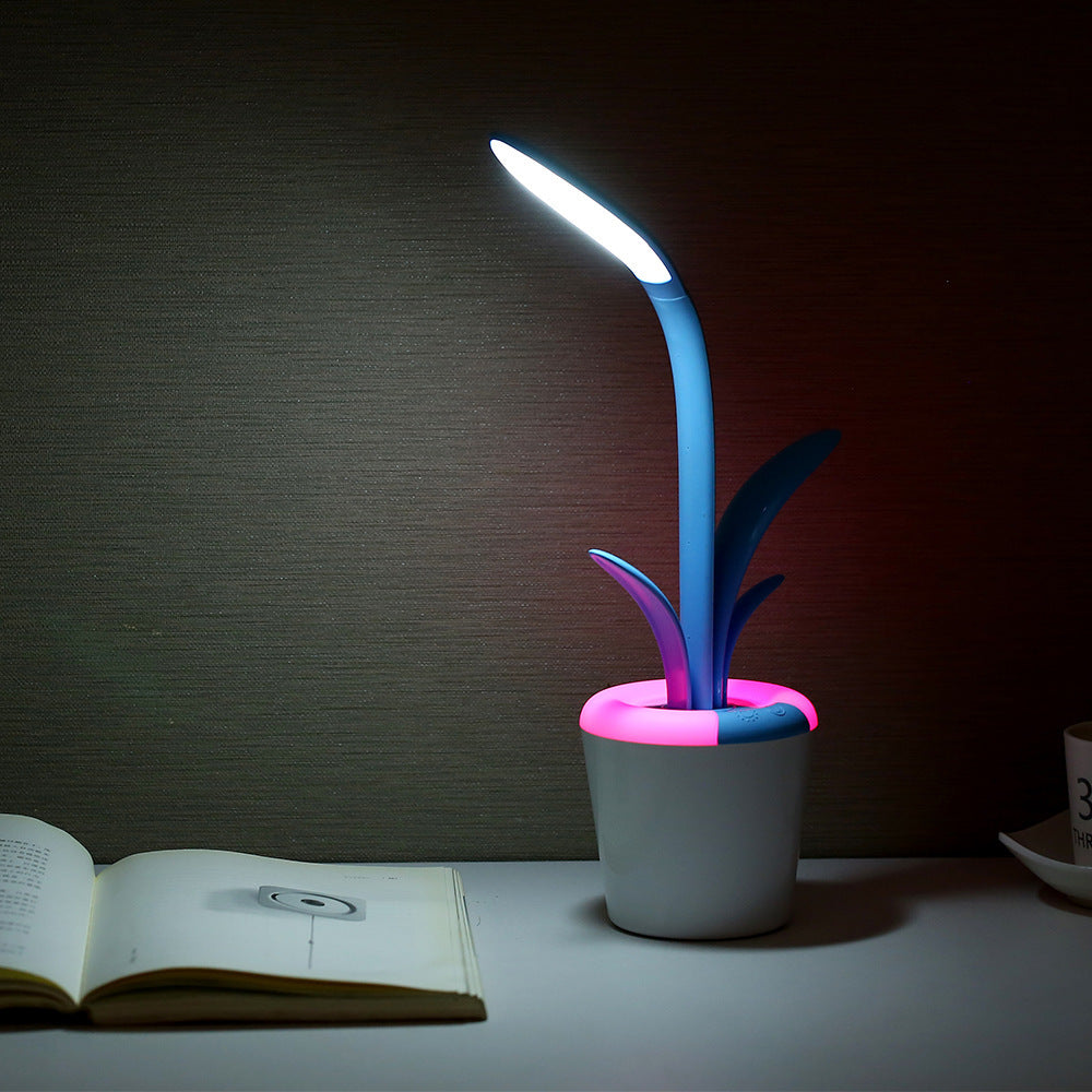 Modern USB Rechargeable LED Desk Lamp – Eye-Care Touch Control Light with Color Modes