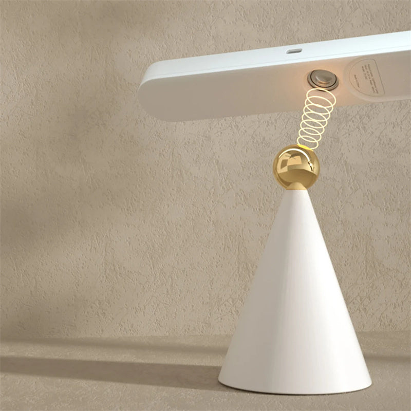 Magnetic Geometric LED Desk Lamp – Wireless Rechargeable Night Light with Touch Control & Wall Mount