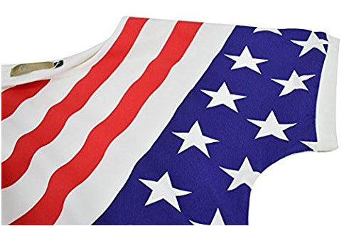 Flag Print Crew Neck T-Shirt – Casual Patriotic Style