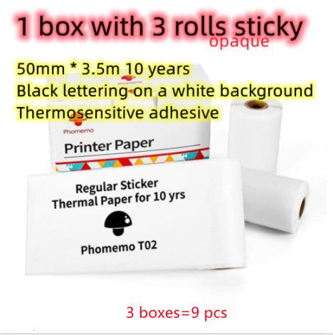 Portable Mini Thermal Label Printer – Bluetooth Sticker Maker & Photo Printer for Home, School & Office Use