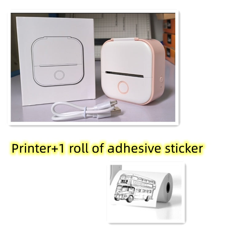Portable Mini Thermal Label Printer – Bluetooth Sticker Maker & Photo Printer for Home, School & Office Use