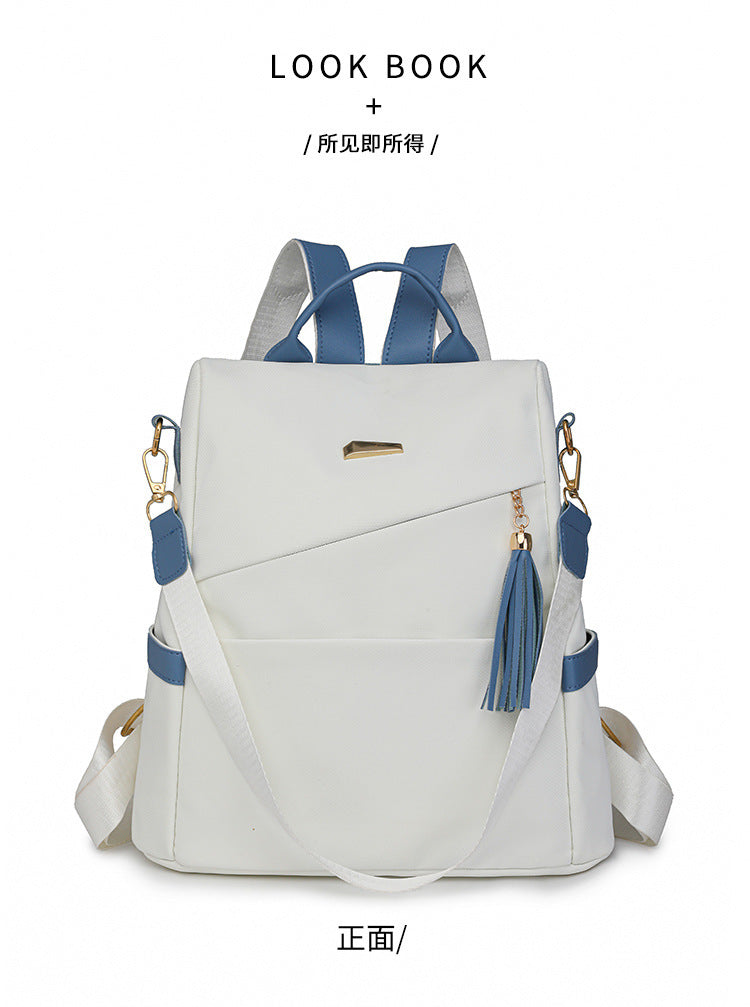 Women's Oxford Cloth Anti-Theft Backpack Casual Double Shoulder Schoolbag