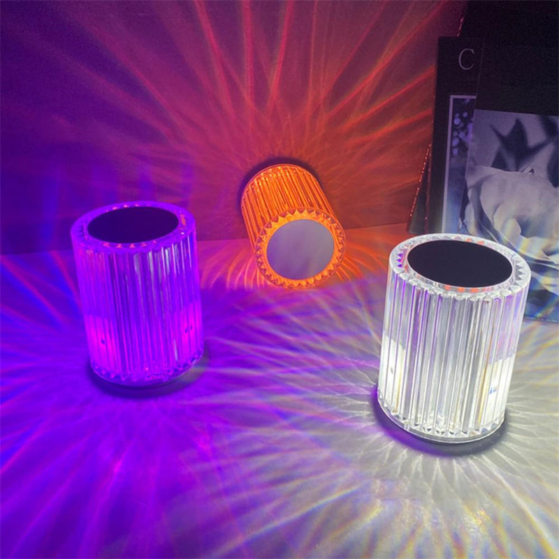 Crystal LED Table Lamp – Creative Atmosphere Night Light with USB Charging & Remote Control