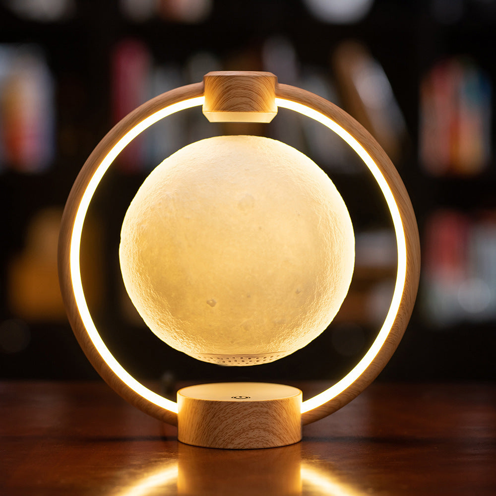 Maglev Moon Light Bluetooth Speaker – 3D Stereo Sound with DIY Colorful Glare – Levitating Moon Lamp