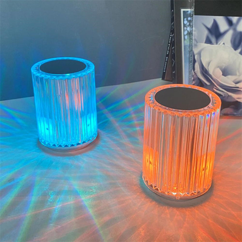 Crystal LED Table Lamp – Creative Atmosphere Night Light with USB Charging & Remote Control