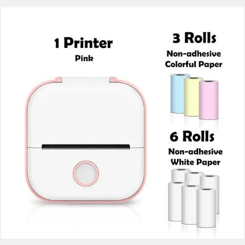 Portable Mini Thermal Label Printer – Bluetooth Sticker Maker & Photo Printer for Home, School & Office Use