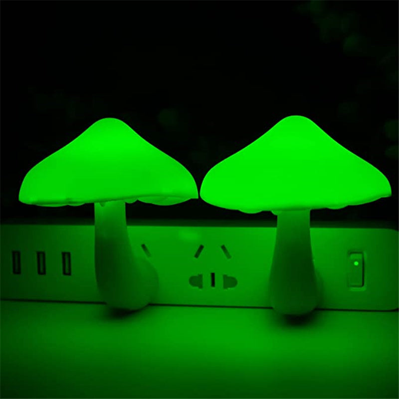 LED Mushroom Night Light – Plug-In Sensor Lamp with Warm White Glow