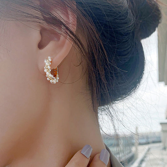 Luxury Pearl Drop Earrings – Elegant Women’s Summer Statement Jewelry