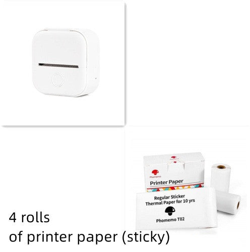 Portable Mini Thermal Label Printer – Bluetooth Sticker Maker & Photo Printer for Home, School & Office Use