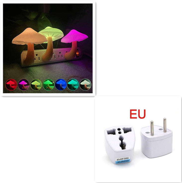 LED Mushroom Night Light – Plug-In Sensor Lamp with Warm White Glow