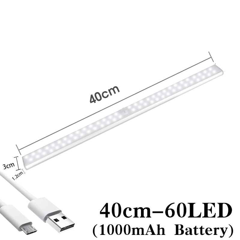 LED Sensor Light Bar – Motion-Activated Under-Cabinet Lighting with USB Rechargeable Battery