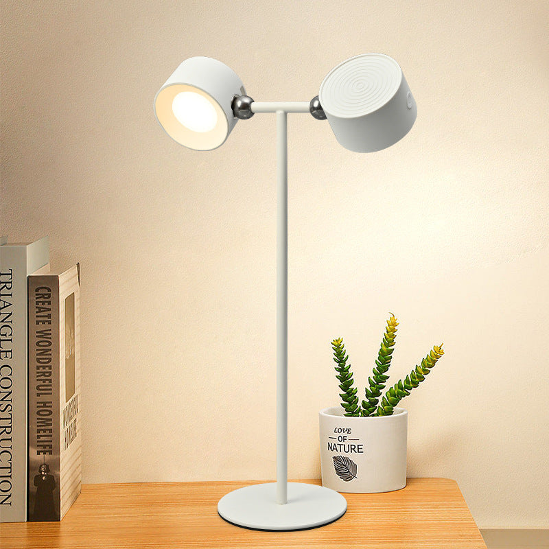 Magnetic Touchable LED USB Rechargeable Table Lamp – 360° Rotatable Cordless Desk Light with Remote Control