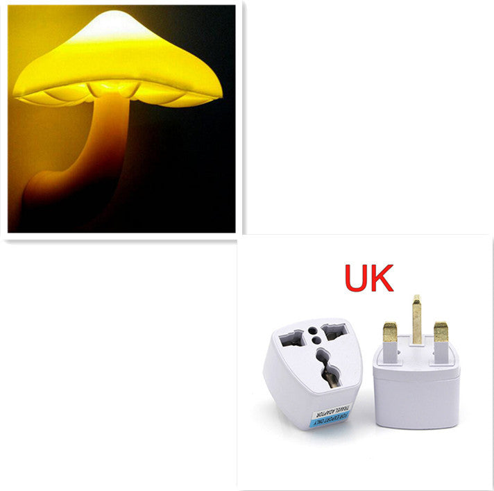 LED Mushroom Night Light – Plug-In Sensor Lamp with Warm White Glow