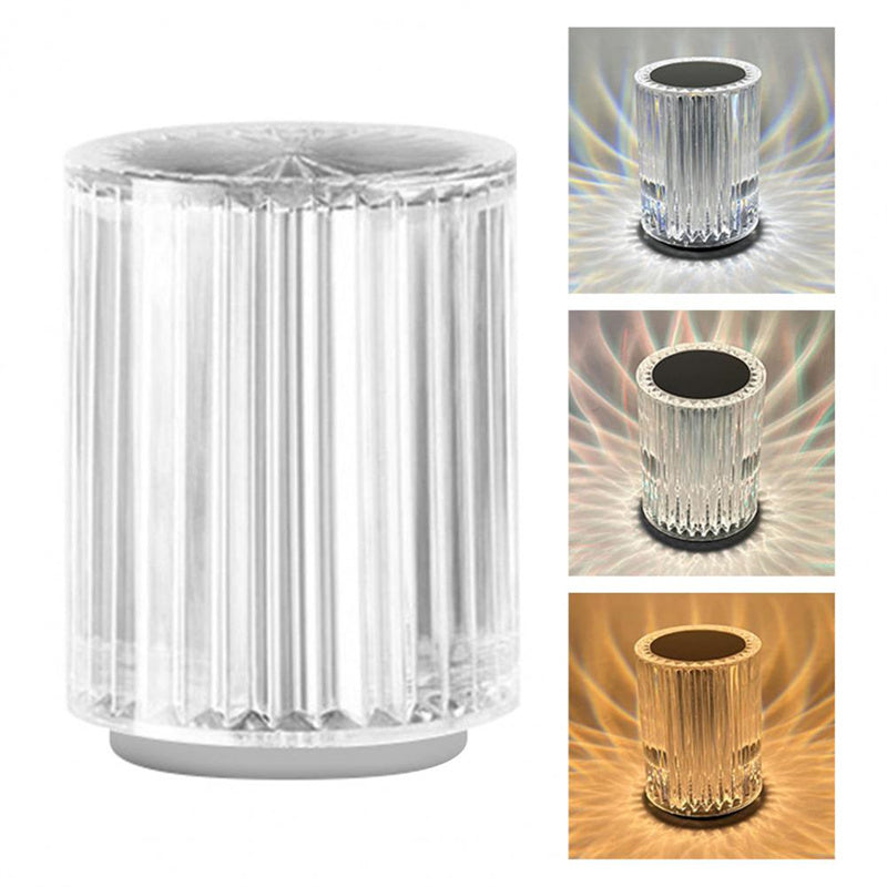 Crystal LED Table Lamp – Creative Atmosphere Night Light with USB Charging & Remote Control